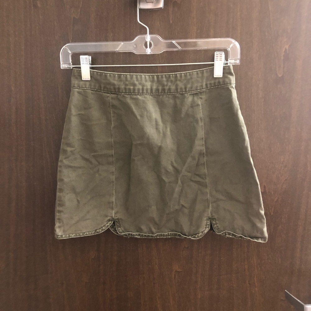 forever 21 army green skirt